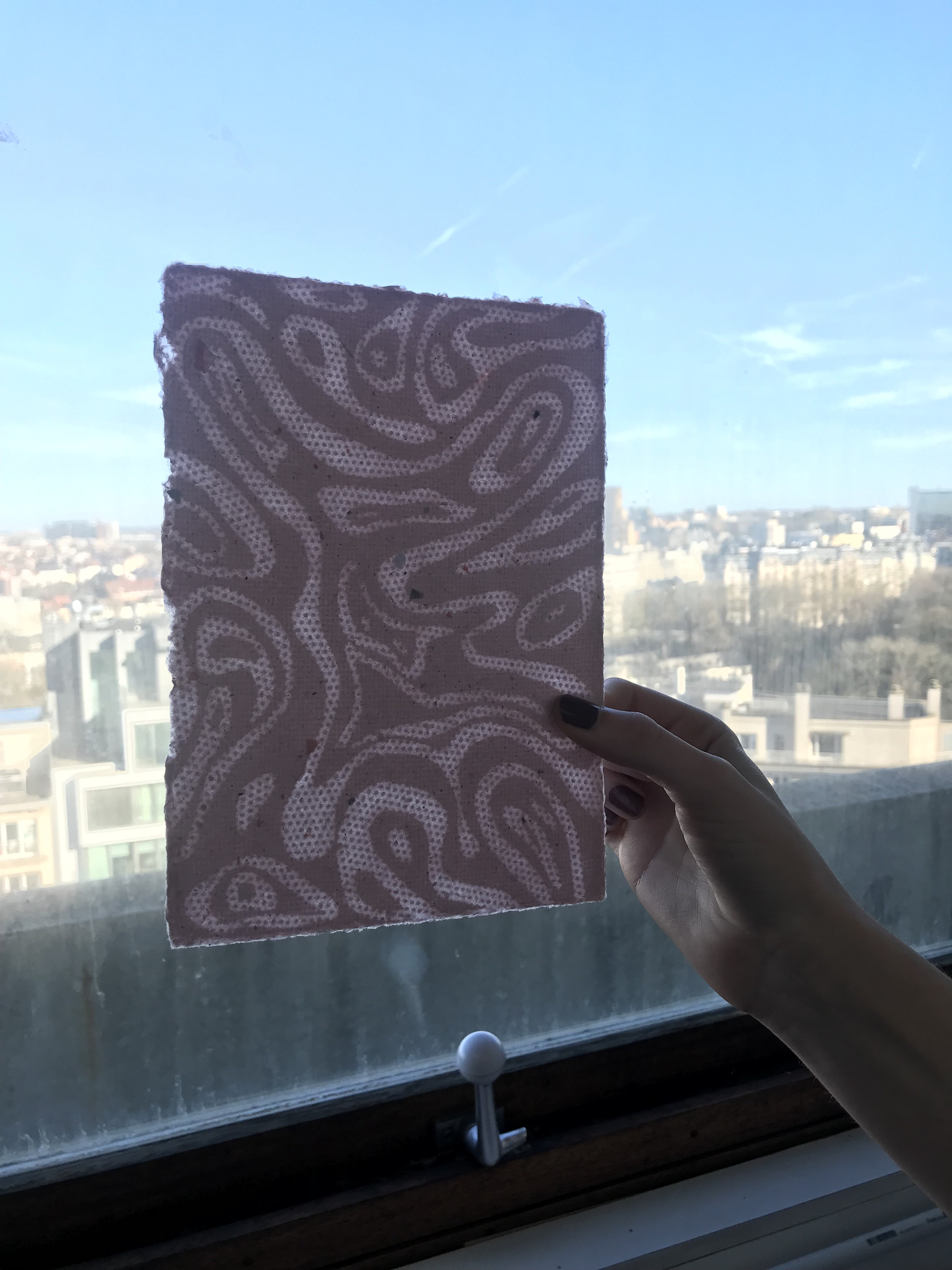 Workshop "Papier" avec l'atelier Design du livre et du papier – Design textile Filigrane – Bachelier 1