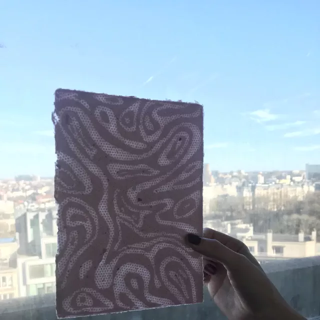 Workshop "Papier" avec l'atelier Design du livre et du papier – Design textile Filigrane – Bachelier 1